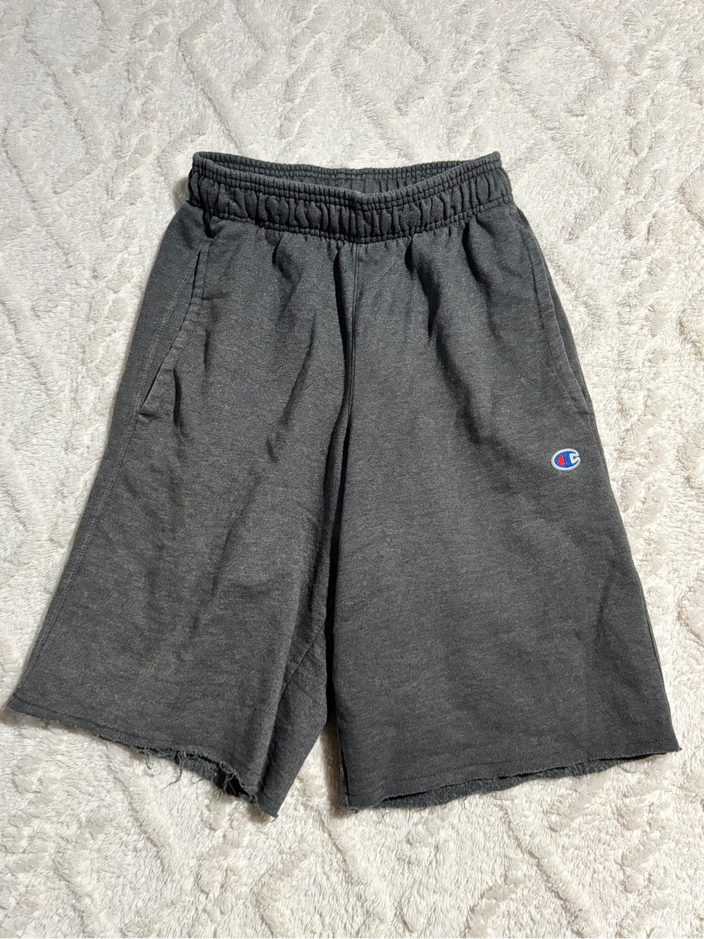Grey small champion shorts sweatpants